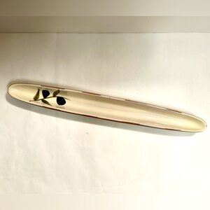 OLIVE TRAY / PLATTER - Ceramic, Cream & Brown